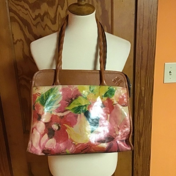 Patricia Nash Floral Leather Tote Bag Italian - Picture 9 of 12